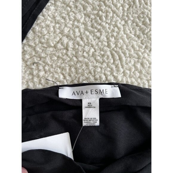 Ava + Esme Deep Plunge Sleeveless Romper, Black Size XS - Picture 9 of 11